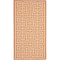 COURTYARD, TERRACOTTA / CREAM, 4' X 5'-7", Area Rug, CY6937-21-4