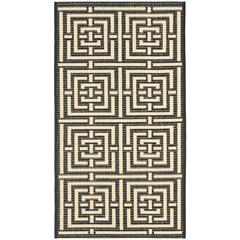 COURTYARD, BLACK / BONE, 2' X 3'-7", Area Rug, CY6937-26-2