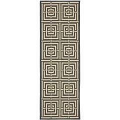 COURTYARD, BLACK / BONE, 2'-3" X 10', Area Rug, CY6937-26-210