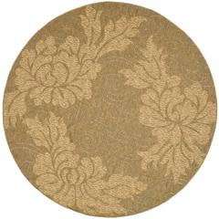 COURTYARD, GOLD / NATURAL, 6'-7" X 6'-7" Round, Area Rug, CY6957-49-7R