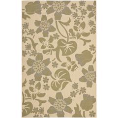 COURTYARD, CREAM / GREEN, 4' X 5'-7", Area Rug, CY7014-14A5-4