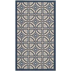 COURTYARD, BEIGE / NAVY, 2' X 3'-7", Area Rug, CY7017-258-2