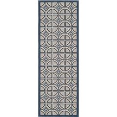 COURTYARD, BEIGE / NAVY, 2'-3" X 6'-7", Area Rug, CY7017-258-27