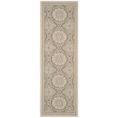 COURTYARD, BEIGE / DARK BEIG, 2'-7" X 8'-2", Area Rug