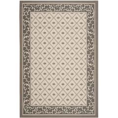 COURTYARD, BEIGE / DARK BEIG, 6'-7" X 9'-6", Area Rug, CY7427-079A5-6
