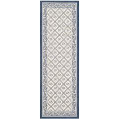 COURTYARD, BEIGE / NAVY, 2'-3" X 6'-7", Area Rug, CY7427-258A22-27