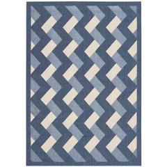 COURTYARD, NAVY / BEIGE, 4' X 5'-7", Area Rug, CY7430-258A3-4