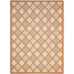 COURTYARD, CREAM / TERRACOTTA, 8' X 11', Area Rug, CY7570-11A7-8