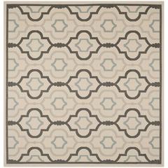 COURTYARD, BEIGE / BLACK, 7'-10" X 7'-10" Square, Area Rug, CY7938-256A18-8SQ