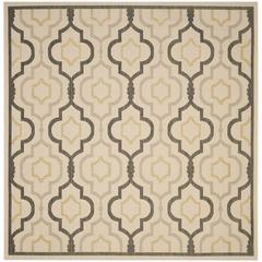 COURTYARD, BEIGE / BLACK, 7'-10" X 7'-10" Square, Area Rug, CY7938-256A21-8SQ
