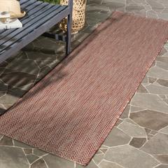 COURTYARD, RED / BEIGE, 2'-3" X 12', Area Rug, CY8022-36521-212