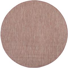 COURTYARD, RED / BEIGE, 6'-7" X 6'-7" Round, Area Rug, CY8022-36521-7R