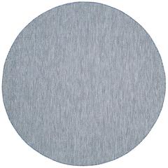 COURTYARD, NAVY / GREY, 6'-7" X 6'-7" Round, Area Rug, CY8022-36821-7R