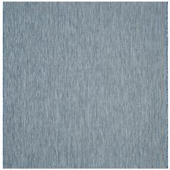 COURTYARD, NAVY / GREY, 5'-3" X 5'-3" Square, Area Rug, CY8022-36821-5SQ