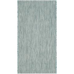 COURTYARD, AQUA / GREY, 2' X 3'-7", Area Rug, CY8022-37121-2