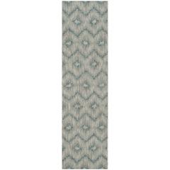 COURTYARD, GREY / BLUE, 2'-3" X 12', Area Rug, CY8463-37212-212