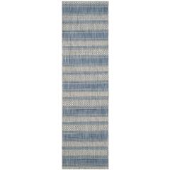 COURTYARD, GREY / NAVY, 2'-3" X 12', Area Rug, CY8464-36812-212