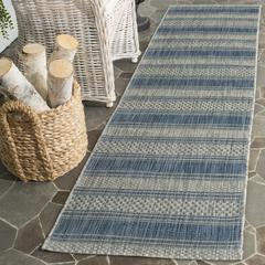 COURTYARD, GREY / NAVY, 2' X 3'-7", Area Rug, CY8464-36812-2