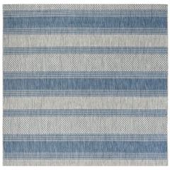 COURTYARD, GREY / NAVY, 6'-7" X 6'-7" Square, Area Rug, CY8464-36812-7SQ