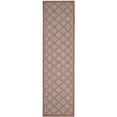 COURTYARD, RED / BEIGE, 2'-3" X 12', Area Rug, CY8474-36521-212