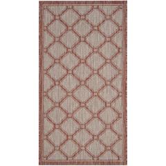 COURTYARD, RED / BEIGE, 2'-7" X 5', Area Rug, CY8474-36521-3