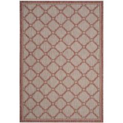 COURTYARD, RED / BEIGE, 4' X 5'-7", Area Rug, CY8474-36521-4