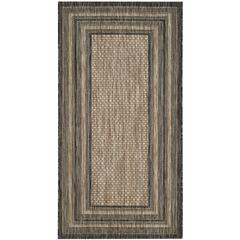 COURTYARD, NATURAL / BLACK, 2'-7" X 5', Area Rug, CY8475-37312-3