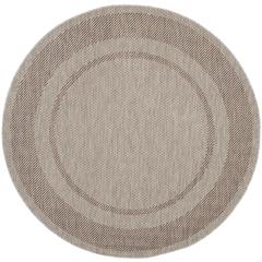 COURTYARD, BEIGE / BROWN, 6'-7" X 6'-7" Round, Area Rug, CY8477-36312-7R
