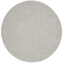 COURTYARD, GREY / GREY, 6'-7" X 6'-7" Round, Area Rug, CY8520-36811-7R