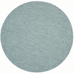 COURTYARD, AQUA / AQUA, 6'-7" X 6'-7" Round, Area Rug, CY8520-37122-7R