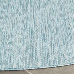 COURTYARD, AQUA / AQUA, 5'-3" X 5'-3" Round, Area Rug, CY8520-37122-5R