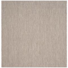 COURTYARD, BEIGE / BROWN, 5'-3" X 5'-3" Square, Area Rug