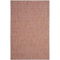 COURTYARD, RED / BEIGE, 6'-7" X 9'-6", Area Rug, CY8521-36521-6