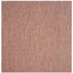 COURTYARD, RED / BEIGE, 6'-7" X 6'-7" Square, Area Rug, CY8521-36521-7SQ