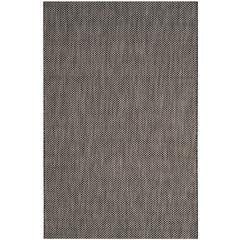 COURTYARD, BLACK / BEIGE, 4' X 5'-7", Area Rug, CY8521-36621-4