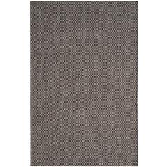COURTYARD, BLACK / BEIGE, 6'-7" X 9'-6", Area Rug, CY8521-36621-6