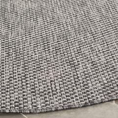 COURTYARD, BLACK / BEIGE, 5'-3" X 5'-3" Round, Area Rug, CY8521-36621-5R