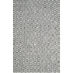 COURTYARD, GREY / NAVY, 6'-7" X 9'-6", Area Rug, CY8521-36812-6