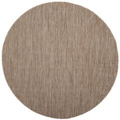 COURTYARD, NATURAL / BLACK, 6'-7" X 6'-7" Round, Area Rug, CY8521-37312-7R