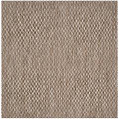 COURTYARD, NATURAL / BLACK, 5'-3" X 5'-3" Square, Area Rug, CY8521-37312-5SQ