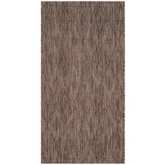 COURTYARD, BROWN / BROWN, 2'-7" X 5', Area Rug