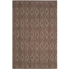 COURTYARD, BROWN / BROWN, 4' X 5'-7", Area Rug