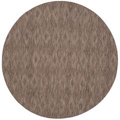 COURTYARD, BROWN / BROWN, 6'-7" X 6'-7" Round, Area Rug