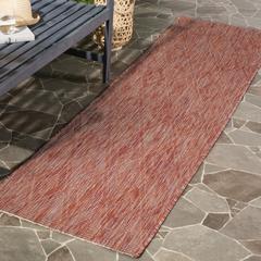 COURTYARD, RED / RED, 2'-3" X 12', Area Rug, CY8522-36522-212