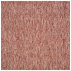 COURTYARD, RED / RED, 6'-7" X 6'-7" Square, Area Rug, CY8522-36522-7SQ