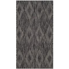 COURTYARD, BLACK / BLACK, 2' X 3'-7", Area Rug