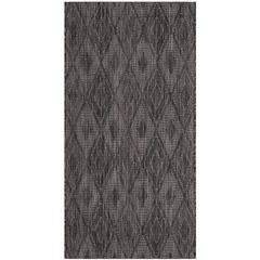COURTYARD, BLACK / BLACK, 2'-7" X 5', Area Rug