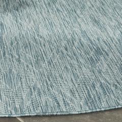 COURTYARD, AQUA / AQUA, 5'-3" X 5'-3" Round, Area Rug, CY8522-37122-5R