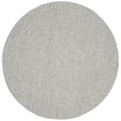 COURTYARD, GREY / TURQUOISE, 6'-7" X 6'-7" Round, Area Rug