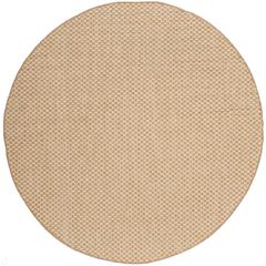 COURTYARD, NATURAL / CREAM, 5'-3" X 5'-3" Round, Area Rug, CY8653-03021-5R